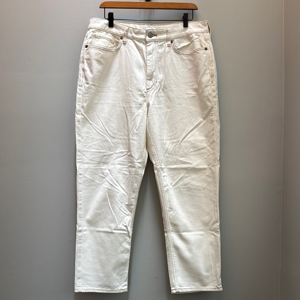 Elizabeth and James high rise vintage straight jeans white size 14/32